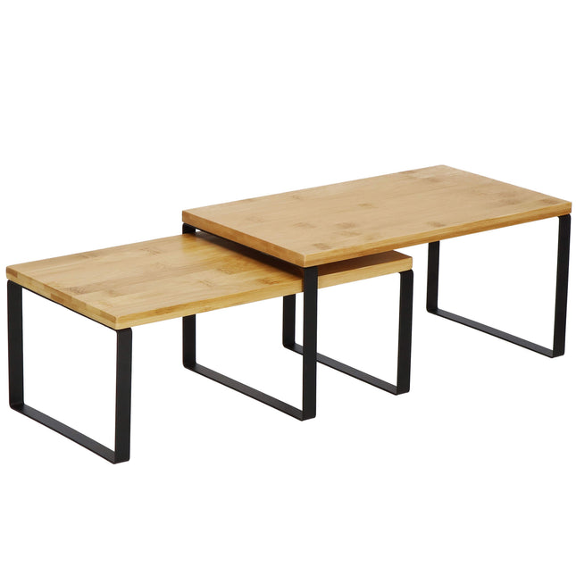 Opberg Planken - Keukenplanken Aanrecht- Kruidenorganizers - 2 Tafelplanken - Bamboe