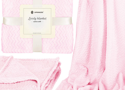 Plaid | Sprei | Deken | 200 x 220 cm | Pluche | Roze