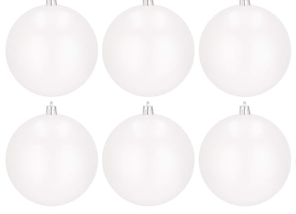 Kerstballen | 6 Stuks | Parelwit