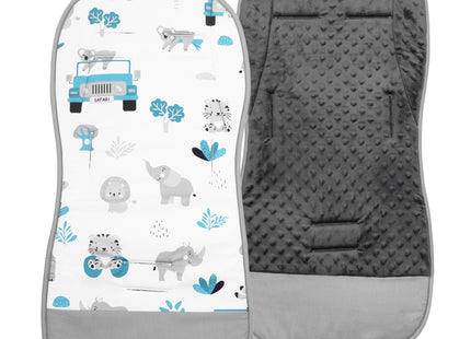 Inlegkussen - Kinderwagenmatras - Kinderwagen Accessoires - Katoen - Polyester - Dieren - Meerkleurig - 37 x 78 cm