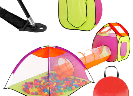 Tent - Inclusief Tunnel - Pop-up Tent - Speelgoed - Speeltent