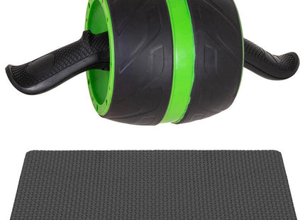 Buikspierwiel | Inclusief Kniemat | Groen/Zwart