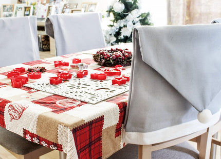 Stoelhoes Kerst | 1 Stuk | Grijs/Wit