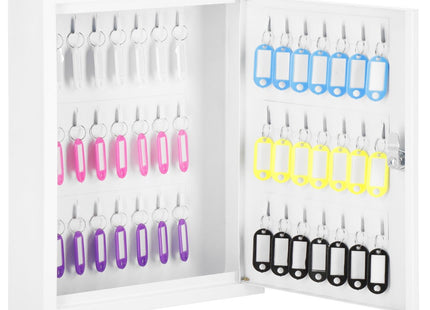Sleutelkluis | Sleutelkast | Sleutelbox | 42 Haken | 35 x 27 x 8 cm | Wit