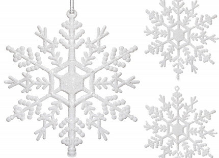 Kersthanger | Sneeuwvlok | 12 cm | 3 Stuks