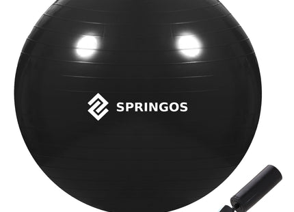 Fitnessballen - Yoga Bal - Pilates - Zwangerschap - Met Pomp - PVC - Zwart - 150 Kg - 55 Cm