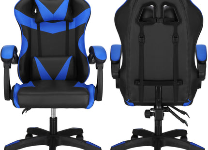 Gamestoel - Ergonomische Bureaustoel -  Verstelbaar - Blauw/Zwart