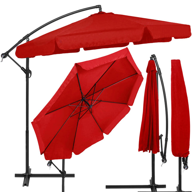 Parasol | Parasols | Kantelbaar | Met Ventilatie | Rood | Ø300 cm