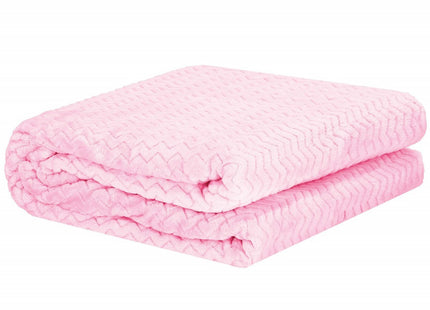 Plaid | Sprei | Deken | 160 x 200 cm | Donkerroze