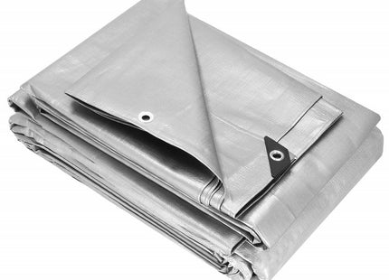 Afdekzeil | Dekzeil | Zeildoek | Waterdicht | PVC | 5 x 3 m | 210 g/m2 | Grijs/Bruin