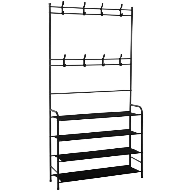 Kledingrek - Schoenenrek - Hoedenhangers - 6 - Etages - Metaal - 25x80x150 CM