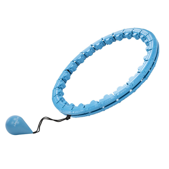 Hoelahoep - Hoepel - Fitness - Verstelbaar - Cardiotraining - Massage - Blauw