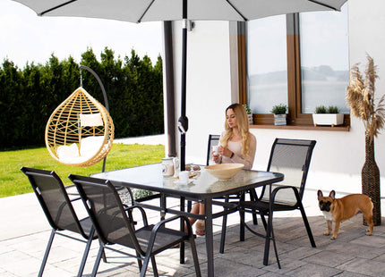 Parasol | Parasols | Kantelbaar | Met Ventilatie | Licht Grijs | 300 cm