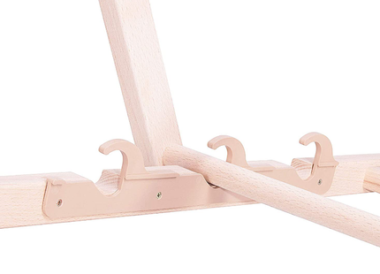 Ligbed | Strandstoel | Ligstoel | Verstelbaar | Beukenhout | Handgemaakt | Geel/Wit