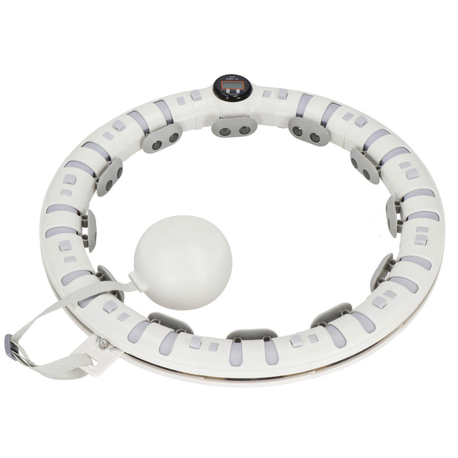 Hoelahoep - Hoepel - Fitness  - Verstelbaar - Cardiotraining - Massage - Grijstinten