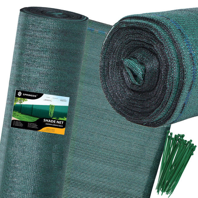 Zichtbreeknet | Rol 1,5 x 25 m | 95 % Schaduw | 185g/m2 | Groen