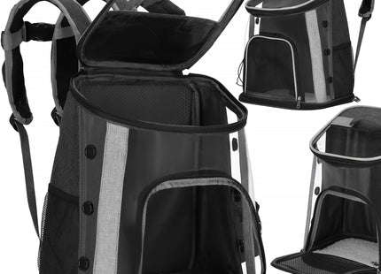 Rugzak voor Huisdieren - Reisrugzak - Draagtas - Transporttas - Huisdieren - Kat - 15 KG - 38 x 34 x 26 cm - Zwart