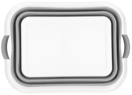 Wasmand | Opvouwbare Wasmand | Rechthoek | 24L | Grijs/Wit