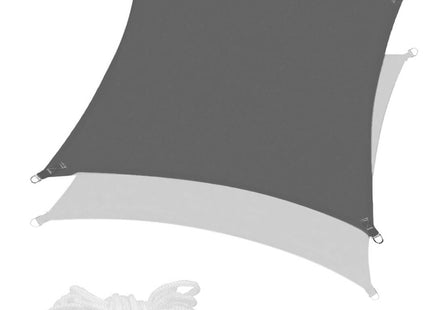 Schaduwdoek | Zonnezeil | Vierkant | 5 x 5 m | 90% Schaduw | Grafiet | 160 g/m²