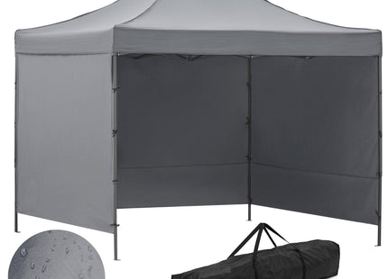 Partytent - 300x300xcm - Hoogte Verstelbaar - PVC - Polyester - Harmonica- Frame - Grijs