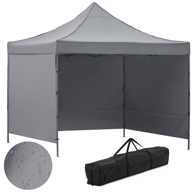 Partytent - 300x300xcm - Hoogte Verstelbaar - PVC - Polyester - Harmonica- Frame - Grijs