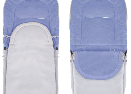 Voetenzak | Voetenzak Buggy | Voetenzak Autostoel | Universeel | 90 cm | Grijs/Blauw