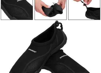Waterschoenen - AQUA Shoes - Sneldrogend - Rubber - Unisex - Zwart - Maat 44