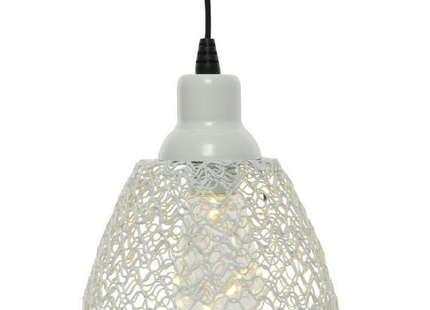 Lumineo Solar Hang Lamp | Led Buitenverlichting Met Dag & Nacht Sensor Op Zonne-Energie | Wit/IJzer