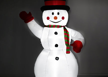 Opblaasbare Sneeuwpop - Buitendecoratie - Zelfopblazend - 240 x 100 cm