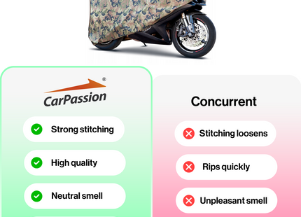 CarPassion Military Motorhoes - Beschermhoes - Waterdicht & Vorstbestendig - Maat XL - Camouflage - 280 - 104 - 141 cm