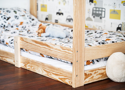 Kinderbed - Veiligheid - Hout - Lichtbruin - 164 X 87cm