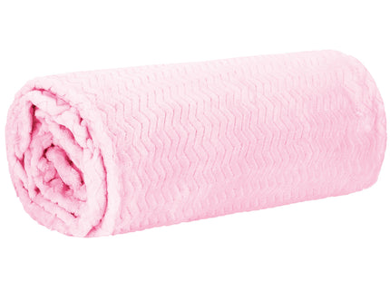 Plaid | Sprei | Bankdeken | Deken | 70 x 160 cm | Pluche | Roze