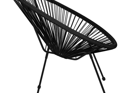 Tuinstoel - Draad - Rotan - Zwart - 87 x 70 x 73 CM