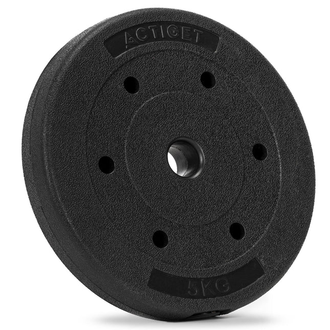 Halterschijf | 1 x 5 kg | Kunststof | Zwart | 29 MM
