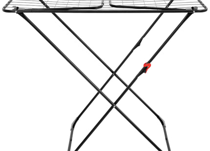Droogrek - Wasrek - Droogtoren - Inklapbaar - Draaibaar - Zwart - Staal - Kunststof - Met Radiatorbeugels - 169 x 54 x 97 Cm