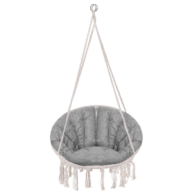 Hangstoel | Binnen & Buiten | Belastbaar tot 150 kg | 120 x 79 cm | Grijs/Beige