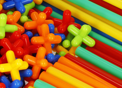 Bouwrietjes - Voor Kinderen - Speelgoed - Educatie - Ontwikkeling - 800 Stuks