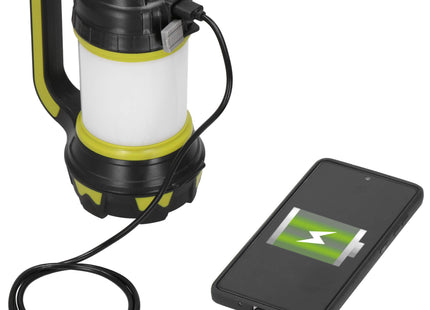 Zaklamp  - Multifunctioneel - Led - Powerbank - 6 Functies - Wit/Zwart