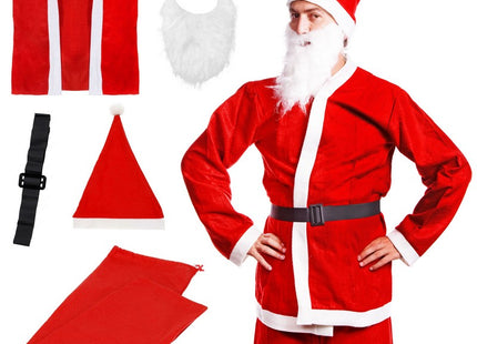 Kerstman Kostuum | 5-Delig | Rood