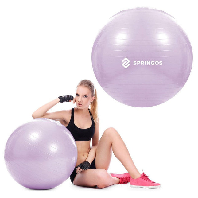 Fitness Bal | Paars | Inclusief Pomp | 65 cm