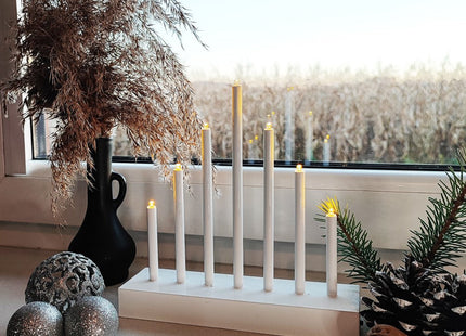LED Kaarsenbrug | Batterijen | Wit | Warm Wit