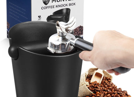Uitklopbak Koffie | Knockbox | Antislip | 1,3 L | Zwart