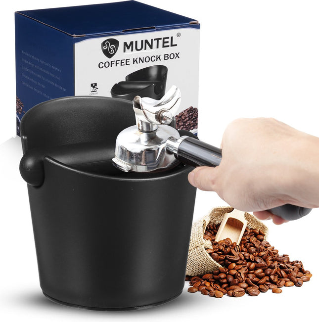Uitklopbak Koffie | Knockbox | Antislip | 1,3 L | Zwart