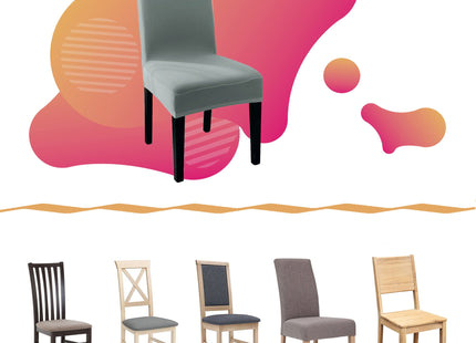 Stoelhoes - Voor Eetkamerstoelen - Met Stretch - Zwart- Wit
