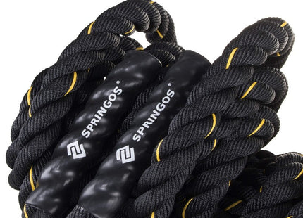 Battle Rope | Fitnesstouw | 7 kg | 9 m | Zwart