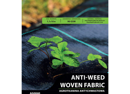 Worteldoek - Anti -Onkruid - Beschermfolie -  90g - 1,1X10M - Zwart