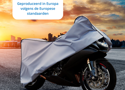 CarPassion Pure Motorhoes - Beschermhoes - Waterdicht &amp; Vorstbestendig - Maat M - Grijs - 225 x 123 cm
