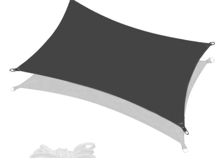 Schaduwdoek | Zonnezeil | Rechthoek | 3 x 2 m | 90% Schaduw | Grafiet |  160 g/m²