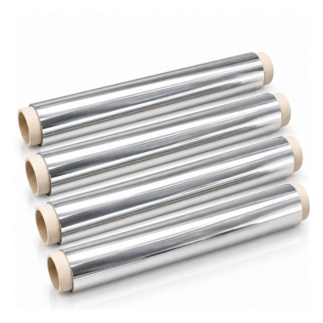 Aluminiumfolie 4 rollen van 44 cm x 100 Meter - 11 Micron - Horeca en Keukenfolie - Totaal 400 Meter