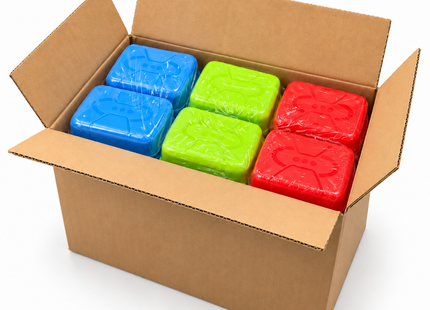 Mini Snackboxen 0,4 Liter – 36 Stuks – Voorraadbakjes met Klikdeksel – Rood, Groen en Blauw